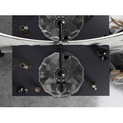 Mexen Inga  sticla  Lavoar pe blat  44 x 44 cm, transparent - 24074400