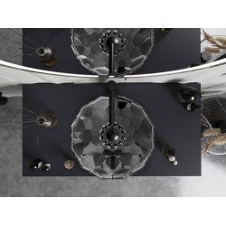 Mexen Inga  sticla  Lavoar pe blat  44 x 44 cm, transparent - 24074400