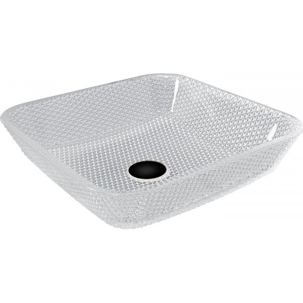 Mexen Mika  sticla  Lavoar pe blat  40 x 40 cm, transparent - 24104000