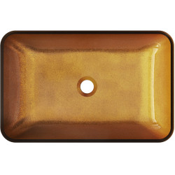 Mexen Megan  sticla  Lavoar pe blat  56 x 36 cm, auriu - 24135650