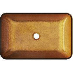 Mexen Megan  sticla  Lavoar pe blat  56 x 36 cm, auriu - 24135650