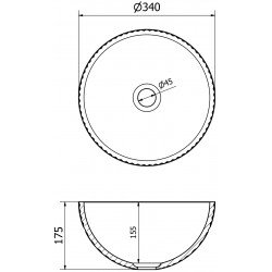 Mexen Dora  sticla  Lavoar pe blat  34 x 34 cm, transparent - 24113400
