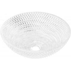 Mexen Olza  sticla  Lavoar pe blat  42 x 42 cm, transparent - 24094200 Lavoar pe blat fara gaura beterie 467680 Mexen