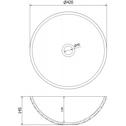 Mexen Olza  sticla  Lavoar pe blat  42 x 42 cm, transparent - 24094200