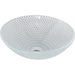 Mexen Olza  sticla  Lavoar pe blat  42 x 42 cm, transparent - 24094200 Lavoar pe blat fara gaura beterie 467680 Mexen