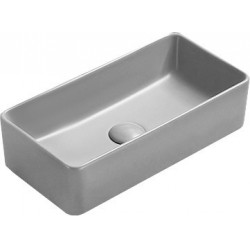 Mexen Nadia  Lavoar pe blat  46 x 23 cm,  gri   mat - 21614661 Lavoar pe blat fara gaura beterie 467680 Mexen