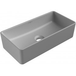 Mexen Nadia  Lavoar pe blat  46 x 23 cm,  gri   mat - 21614661 Lavoar pe blat fara gaura beterie 467680 Mexen