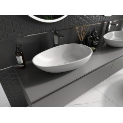 Mexen Nora  Lavoar pe blat  kompozit 60 x 36 cm,  alb - 23056001