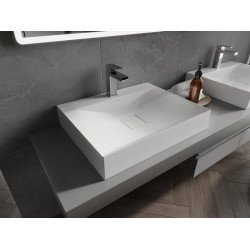 Mexen Poli  Lavoar pe blat  kompozit 1/O 60 x 48 cm,  alb - 23026001