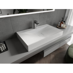 Mexen Poli  Lavoar pe blat  kompozit 1/O 80 x 48 cm,  alb - 23028001