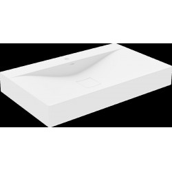 Mexen Poli  Lavoar pe blat  kompozit 1/O 80 x 48 cm,  alb - 23028001 Lavoar pe blat fara gaura beterie 467680 Mexen