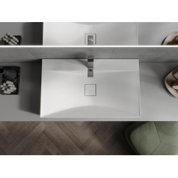 Mexen Poli  Lavoar pe blat  kompozit 1/O 80 x 48 cm,  alb - 23028001