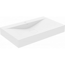 Mexen Poli  Lavoar pe blat  kompozit 1/O 80 x 48 cm,  alb - 23028001 Lavoar pe blat fara gaura beterie 467680 Mexen