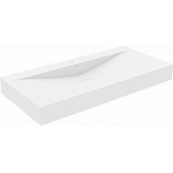 Mexen Poli  Lavoar pe blat  kompozit 1/O 100 x 48 cm,  alb - 23021001 Lavoar pe blat fara gaura beterie 467680 Mexen