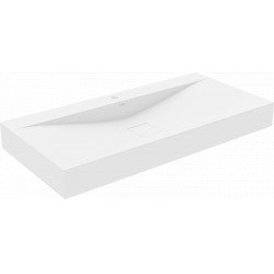 Mexen Poli  Lavoar pe blat  kompozit 1/O 100 x 48 cm,  alb - 23021001 Lavoar pe blat fara gaura beterie 467680 Mexen