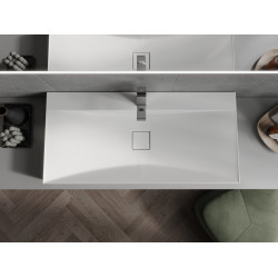 Mexen Poli  Lavoar pe blat  kompozit 1/O 100 x 48 cm,  alb - 23021001