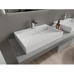 Mexen Ava  Lavoar pe blat  kompozit 1/O 70 x 46 cm,  alb - 23017001