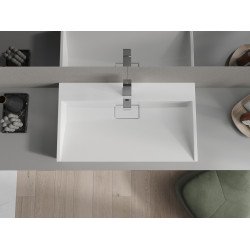 Mexen Ava  Lavoar pe blat  kompozit 1/O 80 x 46 cm,  alb - 23018001