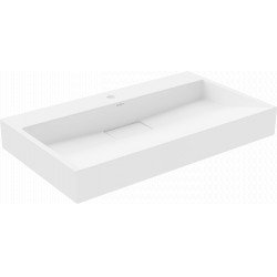 Mexen Ava  Lavoar pe blat  kompozit 1/O 80 x 46 cm,  alb - 23018001 Lavoar pe blat fara gaura beterie 467680 Mexen