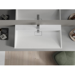 Mexen Ava  Lavoar pe blat  kompozit 1/O 90 x 46 cm,  alb - 23019001
