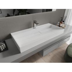 Mexen Ava  Lavoar pe blat  kompozit 1/O 100 x 46 cm,  alb - 23011001