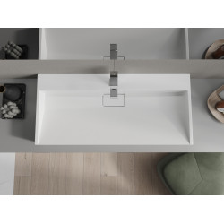 Mexen Ava  Lavoar pe blat  kompozit 1/O 100 x 46 cm,  alb - 23011001