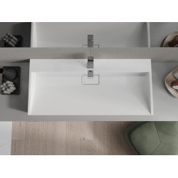 Mexen Ava  Lavoar pe blat  kompozit 1/O 100 x 46 cm,  alb - 23011001