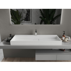 Mexen Ava  Lavoar pe blat  kompozit 1/O 120 x 46 cm,  alb - 23011201