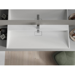 Mexen Ava  Lavoar pe blat  kompozit 1/O 120 x 46 cm,  alb - 23011201