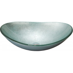 Mexen Sonia  sticla  Lavoar pe blat  54 x 37 cm, argintiu  - 24145411 Lavoar pe blat fara gaura beterie 467680 Mexen