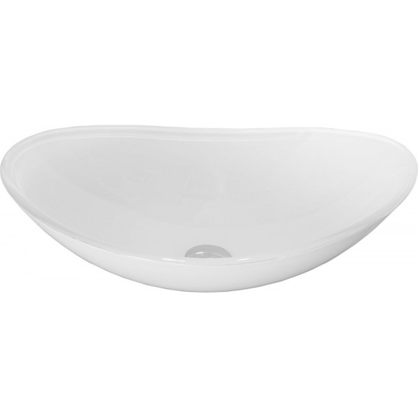 Mexen Sonia  sticla  Lavoar pe blat  54 x 37 cm,  alb - 24145430