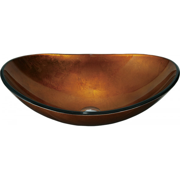 Mexen Sonia  sticla  Lavoar pe blat  54 x 37 cm, auriu - 24145450