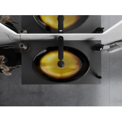 Mexen Sonia  sticla  Lavoar pe blat  54 x 37 cm, auriu - 24145451