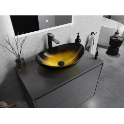 Mexen Sonia  sticla  Lavoar pe blat  54 x 37 cm, auriu - 24145451