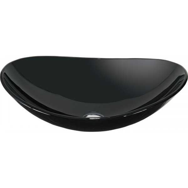 Mexen Sonia  sticla  Lavoar pe blat  54 x 37 cm,  negru - 24145470