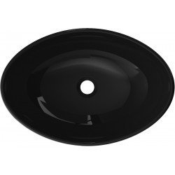 Mexen Sonia  sticla  Lavoar pe blat  54 x 37 cm,  negru - 24145470