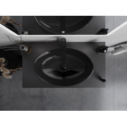 Mexen Sonia  sticla  Lavoar pe blat  54 x 37 cm,  negru - 24145470