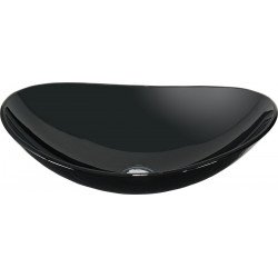 Mexen Sonia  sticla  Lavoar pe blat  54 x 37 cm,  negru - 24145470 Lavoar pe blat fara gaura beterie 467680 Mexen