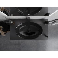 Mexen Sonia  sticla  Lavoar pe blat  54 x 37 cm,  negru - 24145470