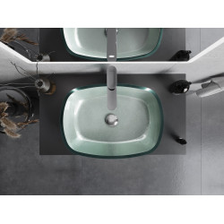 Mexen Araks  sticla  Lavoar pe blat  54 x 39 cm, argintiu  - 24155411