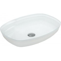 Mexen Araks  sticla  Lavoar pe blat  54 x 39 cm,  alb - 24155430 Lavoar pe blat fara gaura beterie 467680 Mexen