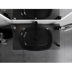 Mexen Araks  sticla  Lavoar pe blat  54 x 39 cm,  negru - 24155470