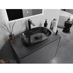 Mexen Araks  sticla  Lavoar pe blat  54 x 39 cm,  negru - 24155470