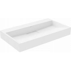 Mexen Ava  Lavoar pe blat  kompozit B/O 80 x 46 cm,  alb - 23018000 Lavoar pe blat fara gaura beterie 467680 Mexen