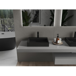 Mexen Ava  Lavoar pe blat  kompozit 1/O 50 x 38 cm,  negru - 23015071