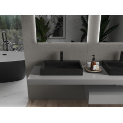 Mexen Ava  Lavoar pe blat  kompozit 1/O 60 x 38 cm,  negru - 23016071