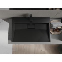 Mexen Ava  Lavoar pe blat  kompozit 1/O 70 x 46 cm,  negru - 23017071