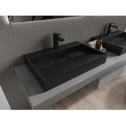 Mexen Ava  Lavoar pe blat  kompozit 1/O 70 x 46 cm,  negru - 23017071