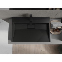 Mexen Ava  Lavoar pe blat  kompozit 1/O 70 x 46 cm,  negru - 23017071