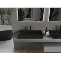Mexen Ava  Lavoar pe blat  kompozit 1/O 70 x 46 cm,  negru - 23017071
